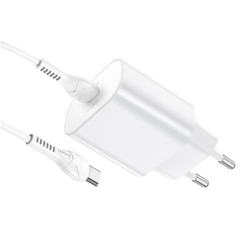 СЗУ Сетевое Зарядное Устройство Hoco N22, быстрая зарядка 25W, Type-C - Type-C