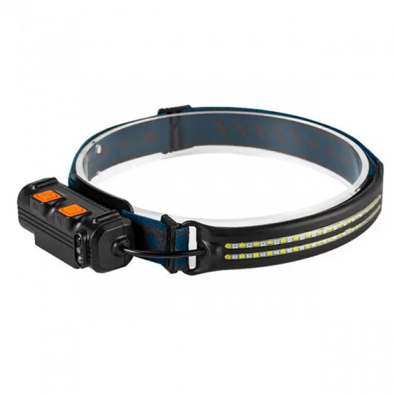 Налобный фонарь Bailong BL-W691-2COB, Красный, Белый+RGB, Motion Sensor, Li-Ion аккум.,Type-C, 8668
