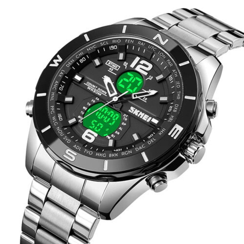Часы наручные SKMEI 1670SIWT, SILVER-WHITE, 9772