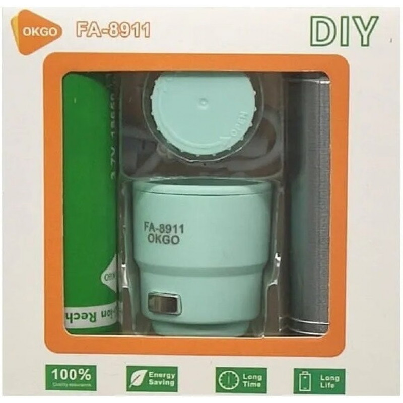 Ручной фонарь разборной RB293, Okgo fa-8911, 18650, microUSB