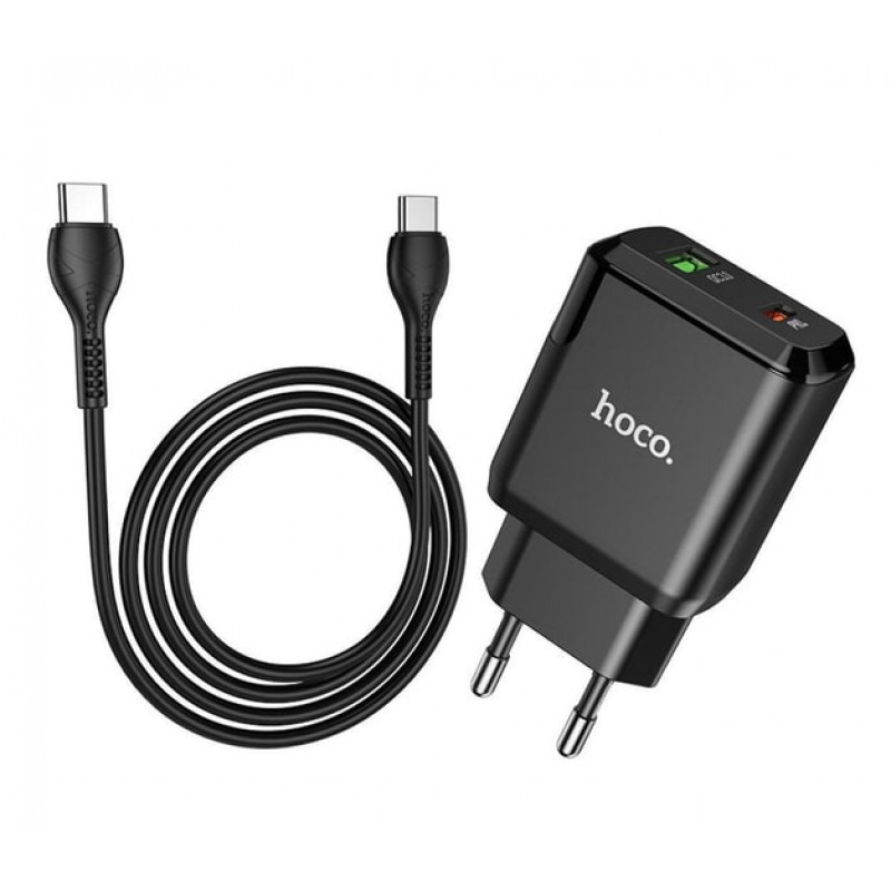 СЗУ Сетевое Зарядное Устройство Hoco N5, быстрая зарядка 20W, Type-C - Lightning