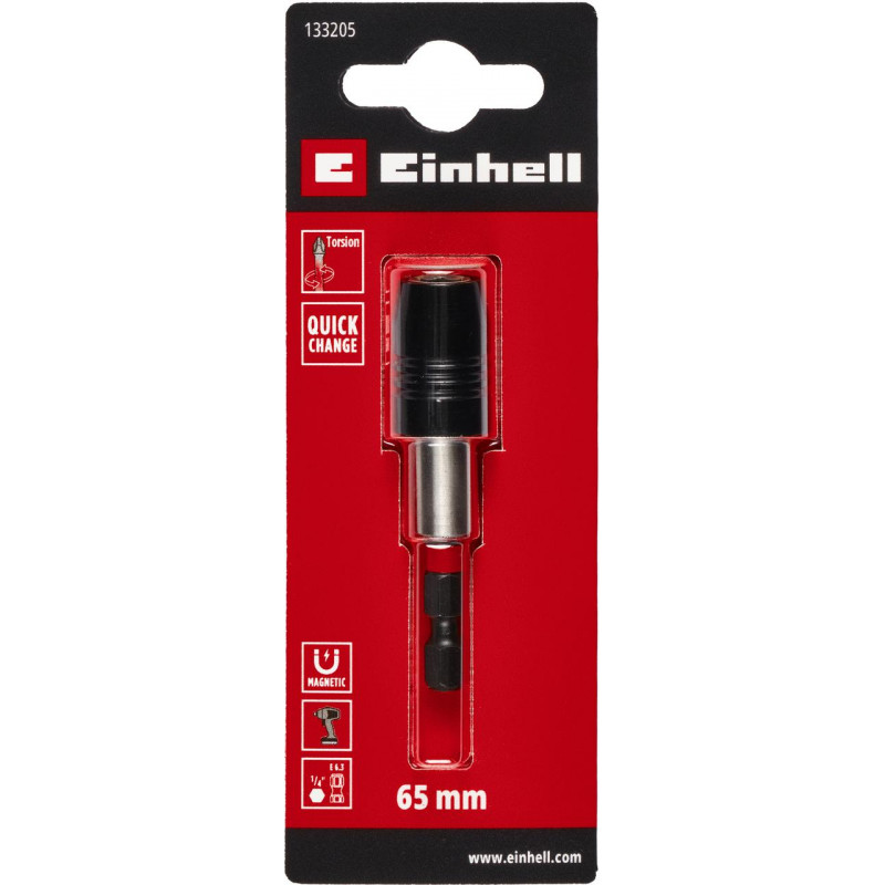Тримач біт магнітний з швидкоз'ємом Einhell 1/4", S2, 51 мм (133205)