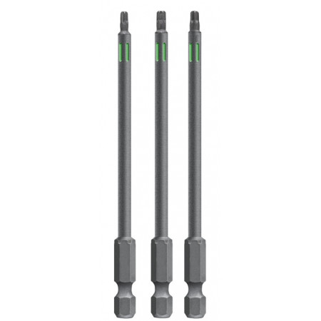 Набор торсионных бит 100 мм, Torx TT10/15/20, 3 шт, KWB (123341)