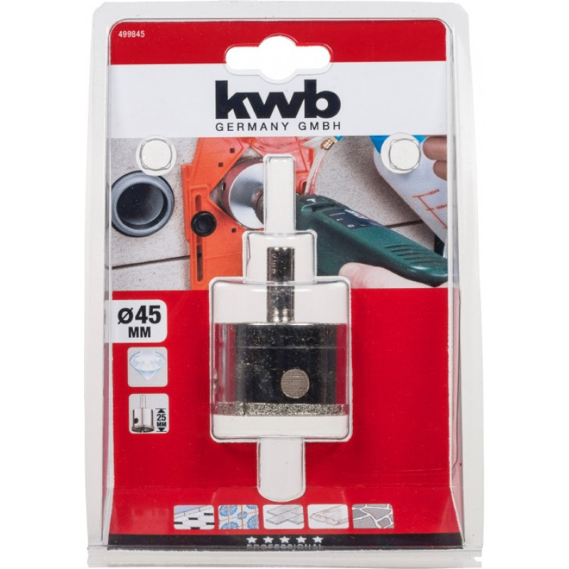 Коронка пильная алмазная 40/25 мм, KWB (499845)