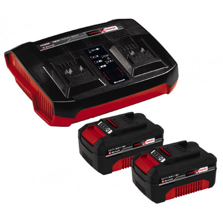 Аккумуляторы + зарядное устройство на два аккумулятора Einhell 18V 2x4.0Ah Twincharger Kit (4512112)
