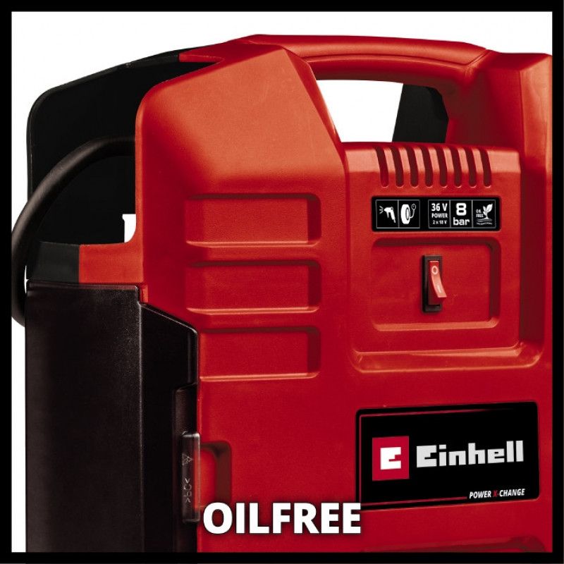 Компресор акумуляторний Einhell TE-AC 36/8 Li OF Set - Solo (4020440)