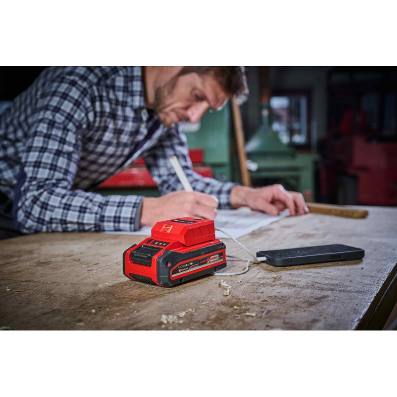 Зарядний пристрій USB акумуляторний Einhell TC-CP 18 Li USB A/C - Solo (4514148)