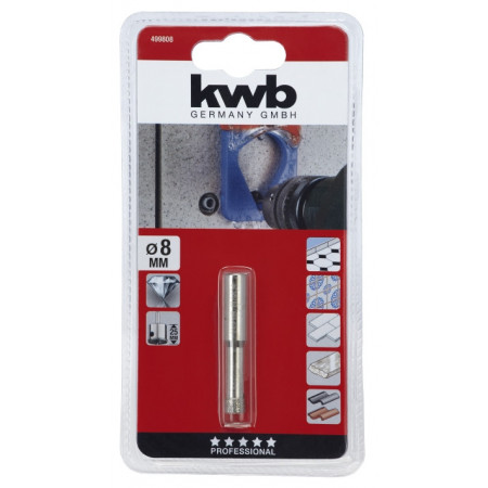 Коронка пільная алмазна 8/25 мм, KWB (499808)