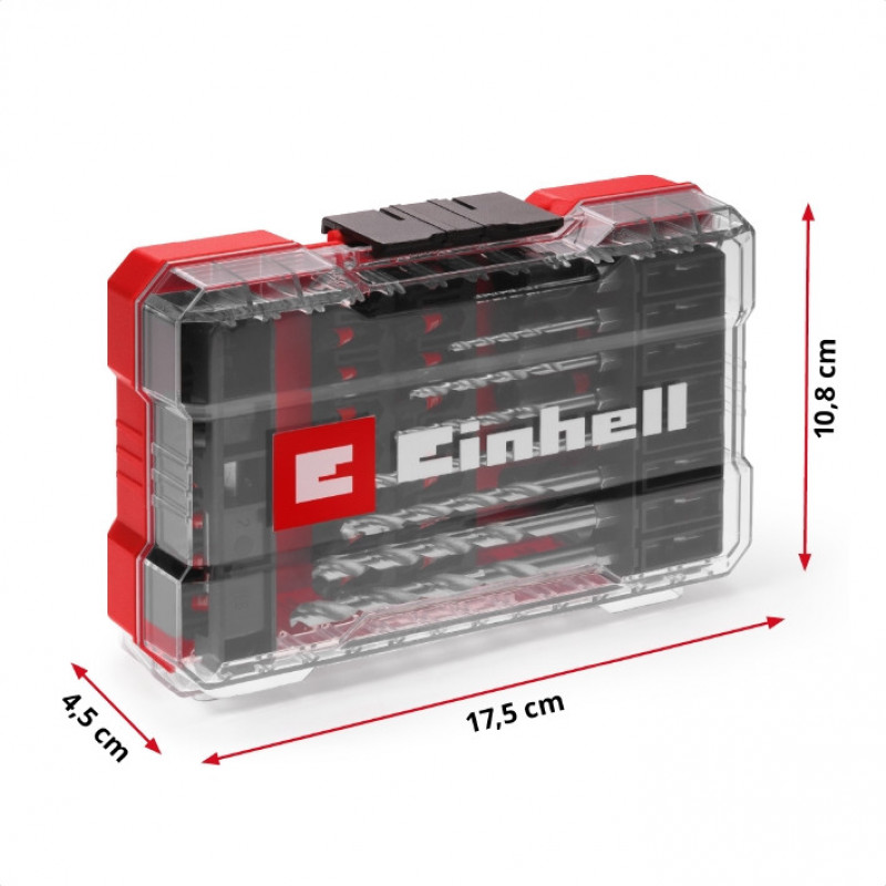 Набір ударних біт і свердл по металу Einhell 39 шт, M-Case (108773)