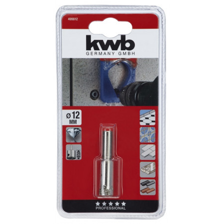 Коронка пільная алмазна 12/25 мм, KWB (499812)