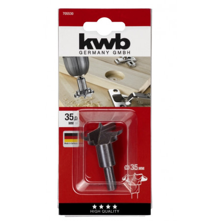 Сверло для отверстий под шарнири, 35 мм, KWB (705530)