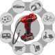 Компресор ручний акумуляторний Einhell CE-CC 18 Li - Solo (2071010)