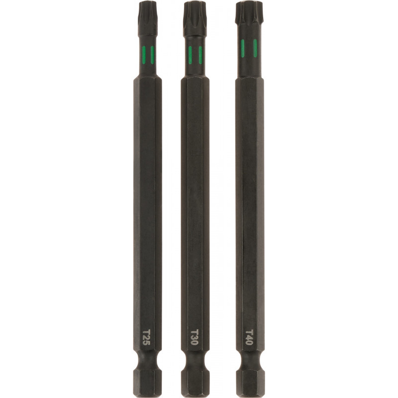 Набор торсионных бит 100 мм, Torx T25/30/40, 3 шт, KWB (123242)