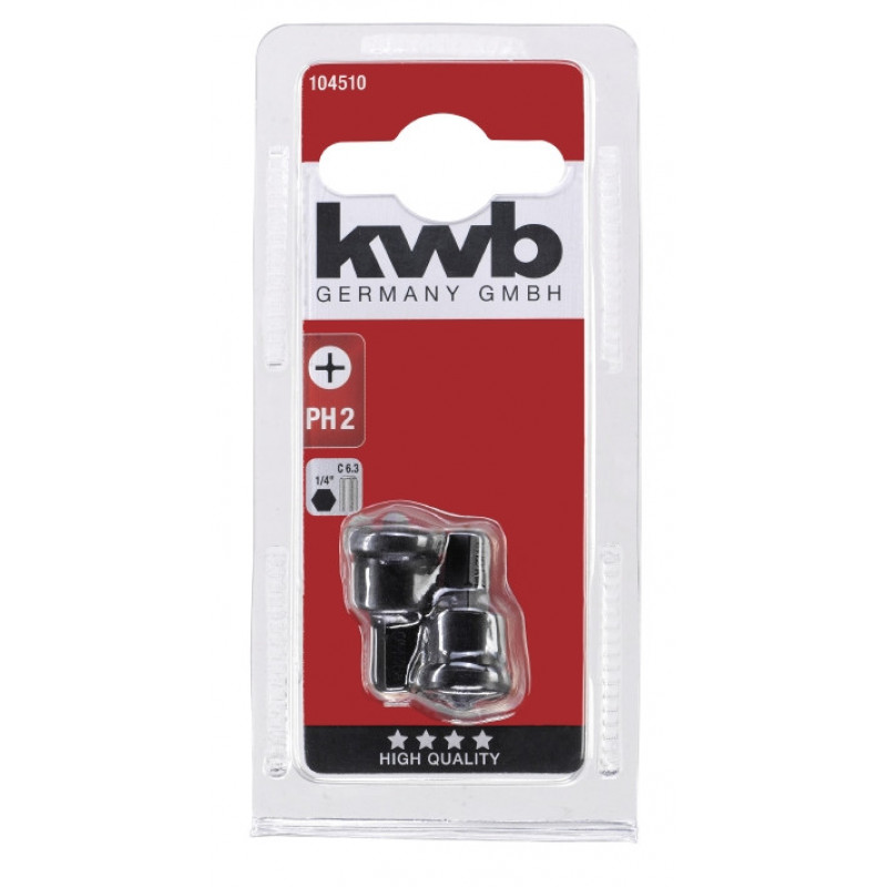 Бита с ограничителем глубины, PH2, 2 шт, KWB (104510)