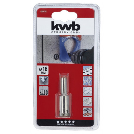 Коронка пільная алмазна 16/25 мм, KWB (499816)