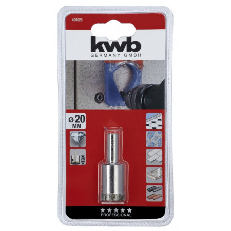 Коронка пільная алмазна 20/25 мм, KWB (499820)
