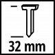 Гвозди для аккумуляторного степлера Einhell 32 мм, 3000 шт (4137874)