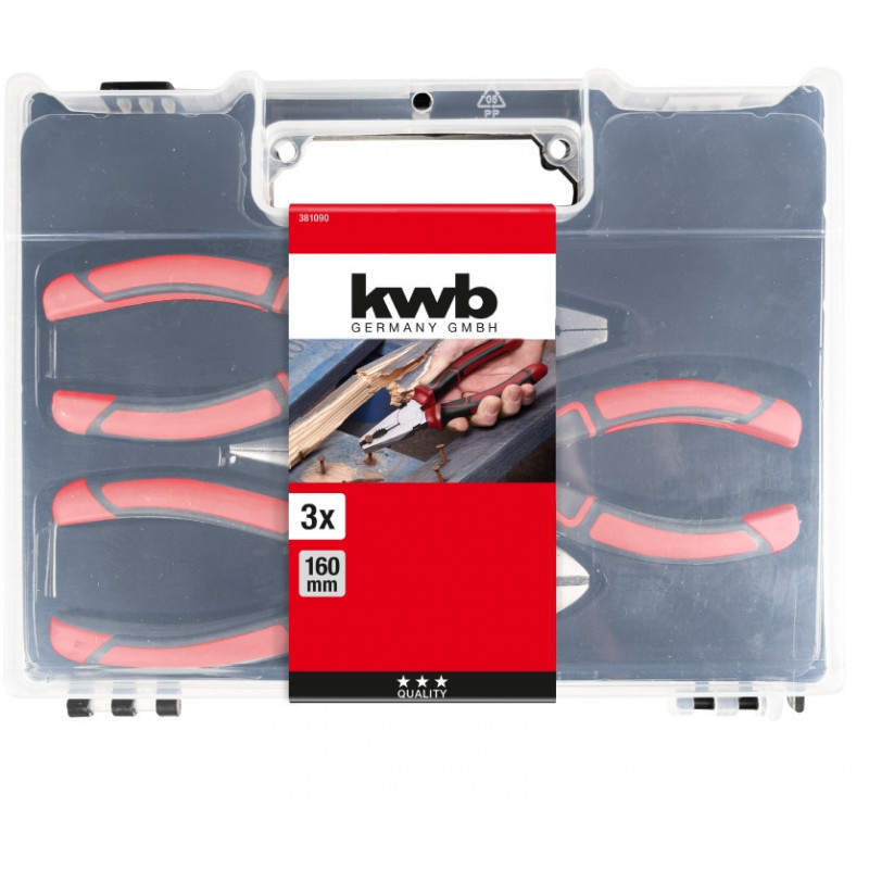 Набор плоскогубцев KWB, 160 мм, 3 шт, KWB (381090)