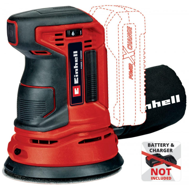 Шлифмашина эксцентриковая аккумуляторная Einhell TE-RS 18 Li - Solo (4462010)