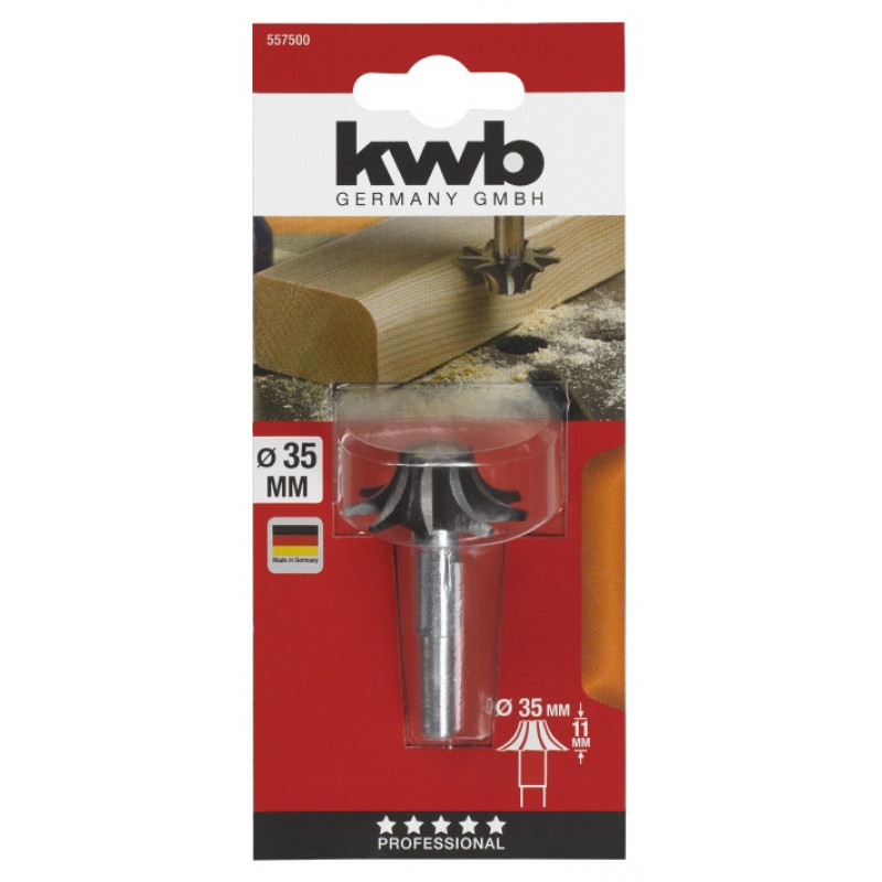 Фреза по дереву четвертная, 35.0х11 мм, KWB (557500)