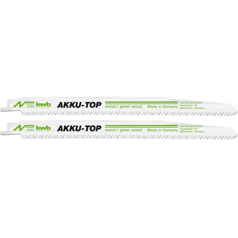 Полотно для шабельної пили HCS, 240/218 мм, 2 шт, AKKU TOP KWB (576100)