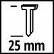 Цвяхи для пневматичного степлера Einhell 25 мм, 3000 шт (4137871)