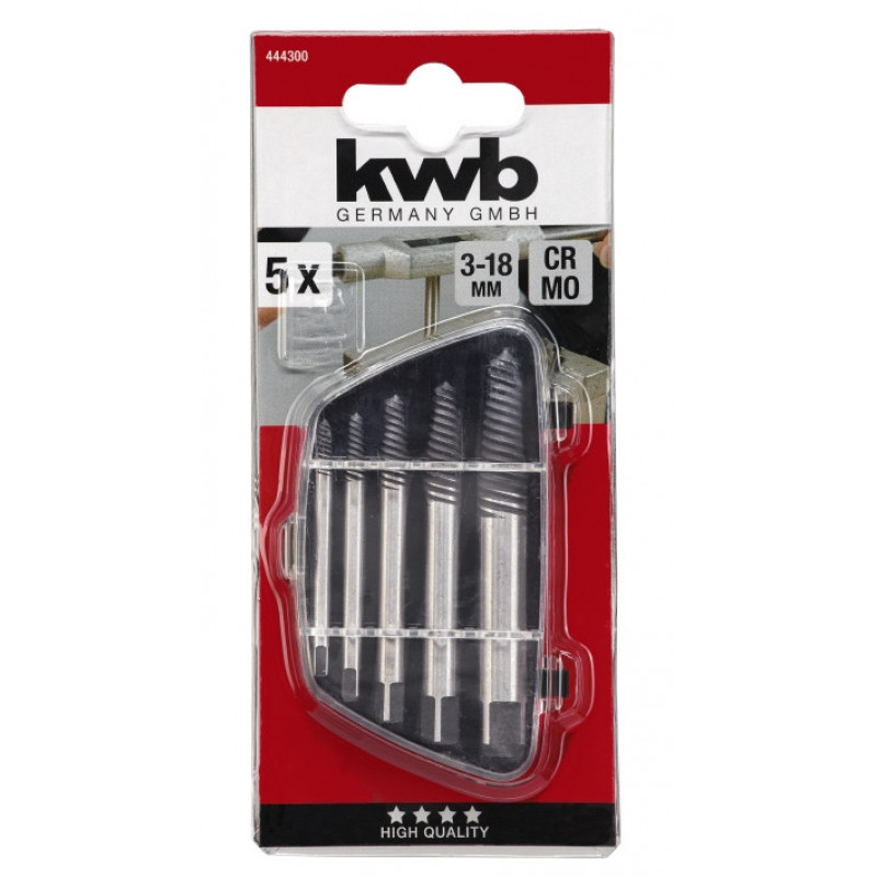 Набор экстракторов, 5 шт, KWB (444300)