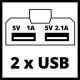 Зарядное устройство USB для аккумуляторов Einhell TE-CP 18 Li USB - Solo (4514120)