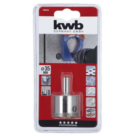 Коронка пільная алмазна 35/25 мм, KWB (499835)