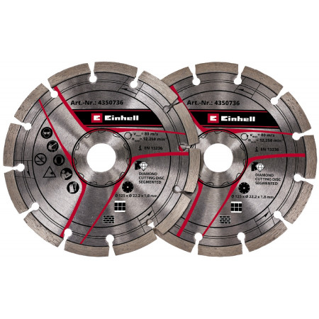 Диски для бороздоділа Einhell 125х22.2 мм, 2 шт (4350736)
