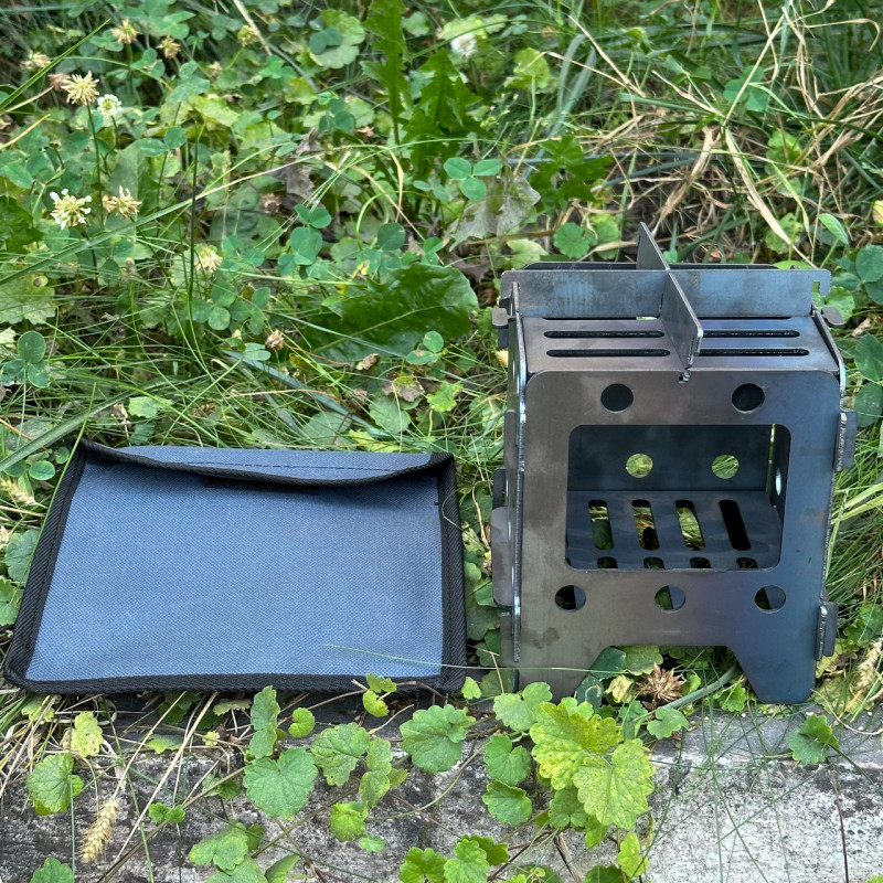 Печь-щепочница Mzavod 13.5х13.5х15см 2мм малая с чехлом