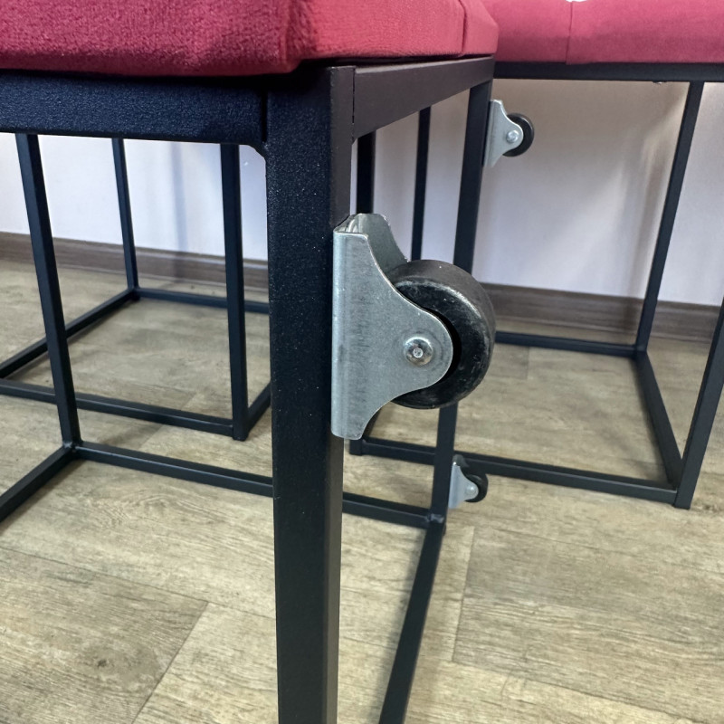 Пуф-трансформер 5в1 Остін-1 велюр червоний 4-0-9005