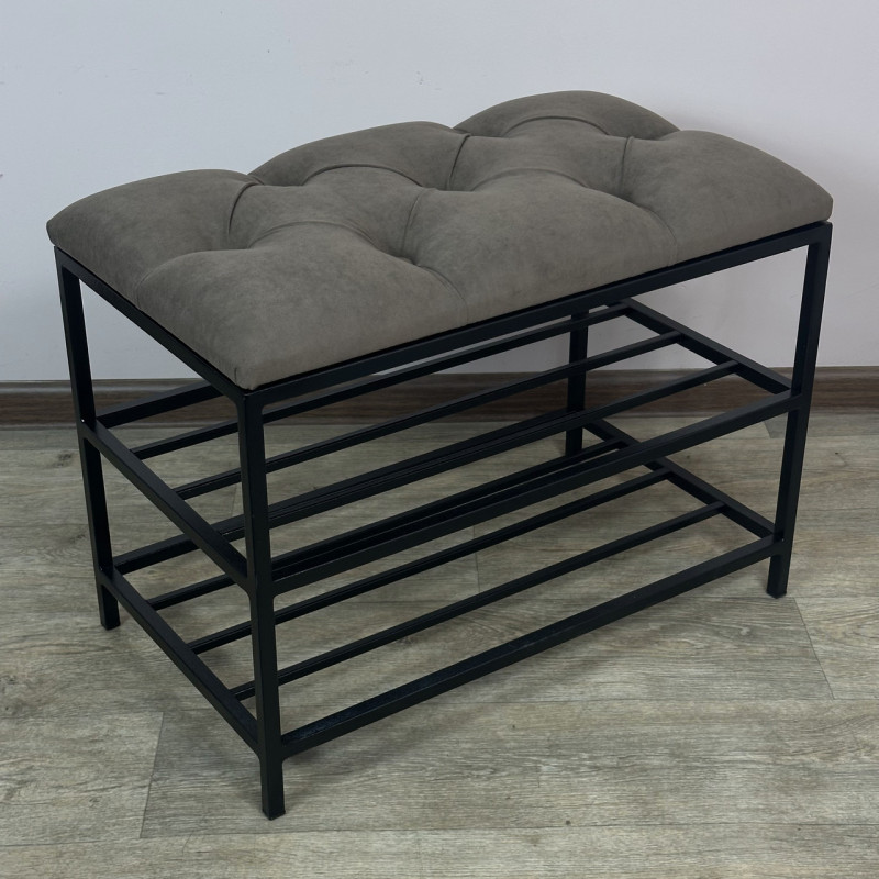 Банкетка для взуття Женева-1 50 см велюр коричневий 1-0-9005