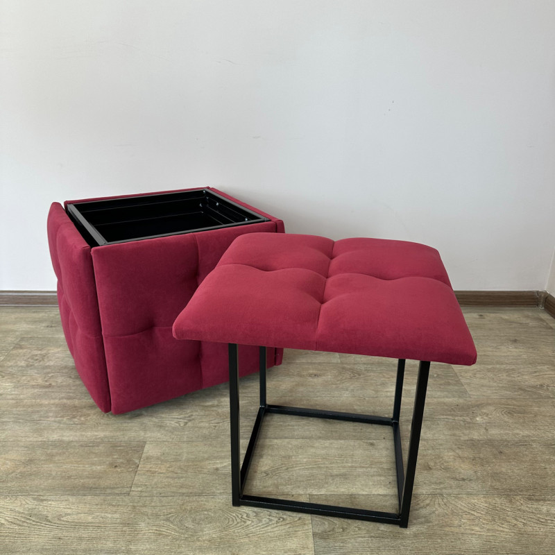 Пуф-трансформер 5в1 Mzavod Остин-4 велюр красный 4-0-9005