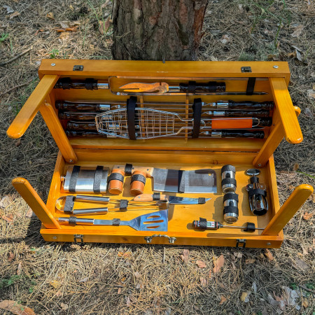 Подарочный набор Mzavod Мастер Гриль кейс-столик светлый