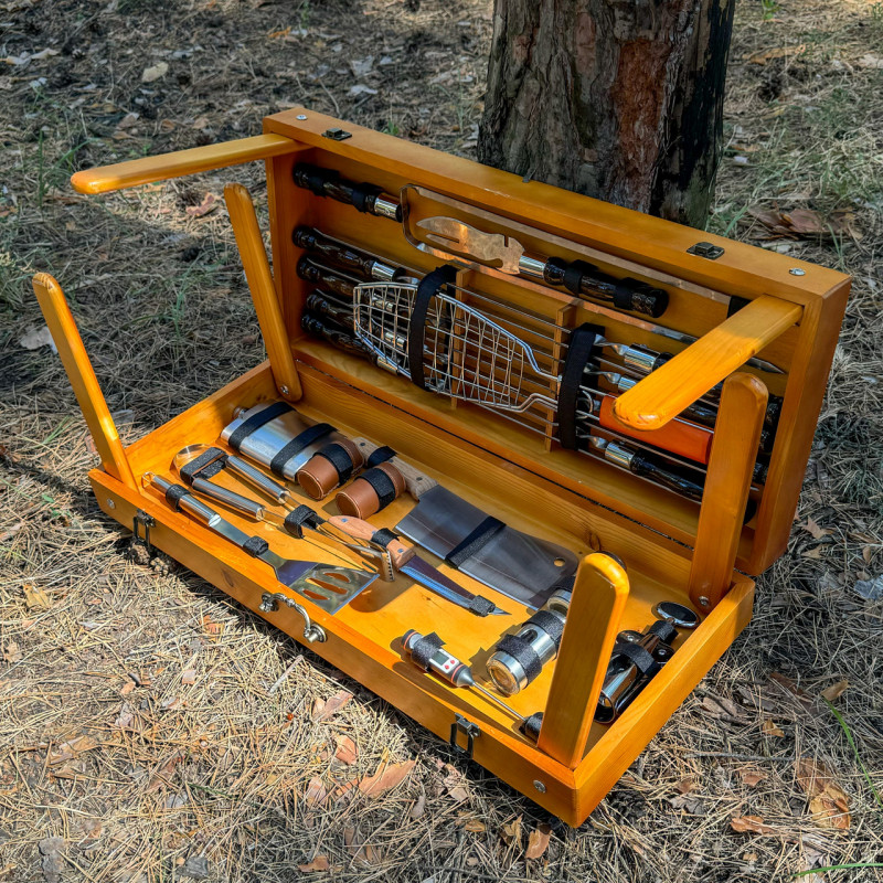 Подарочный набор Mzavod Мастер Гриль кейс-столик светлый