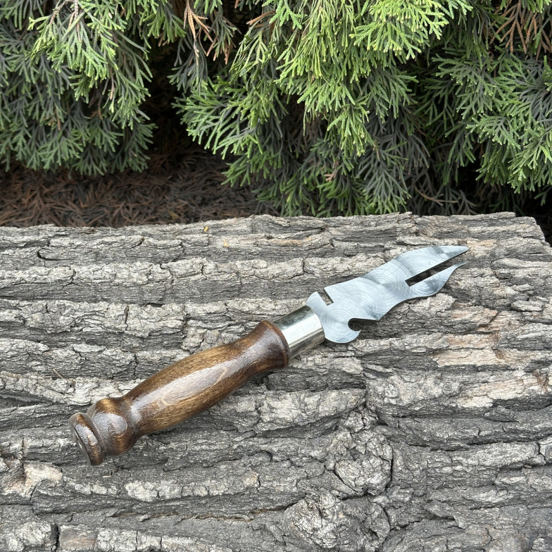 Вилка Mzavod з дерев'яною ручкою для зняття м'яса 280х2мм ретро