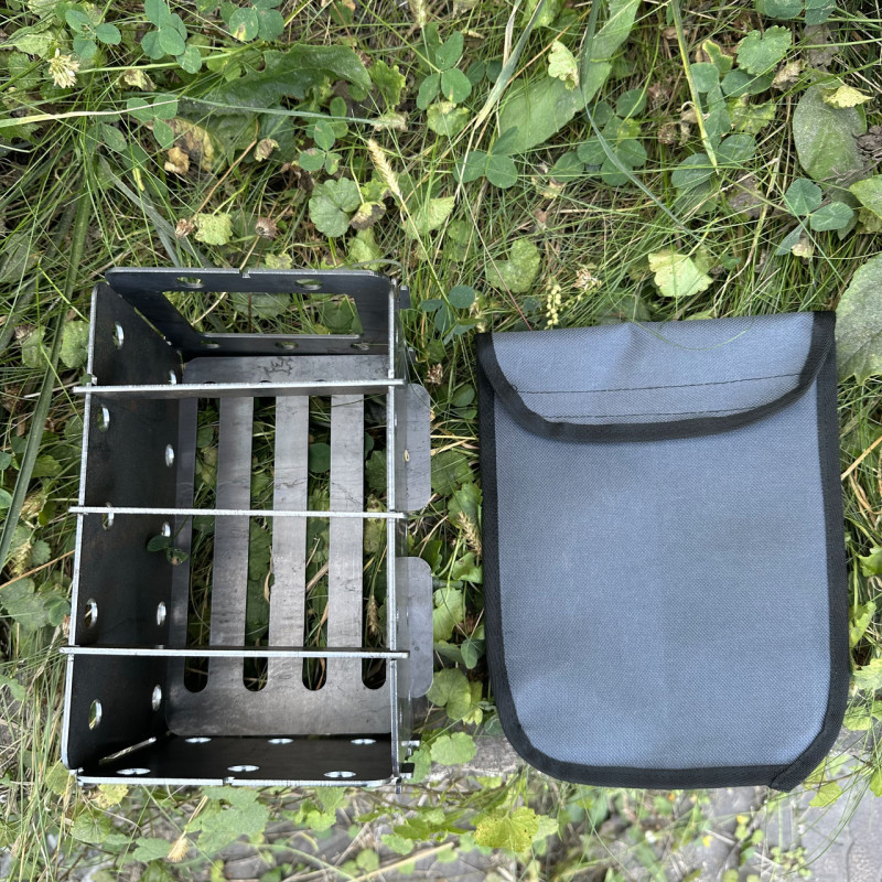 Печь-щепочница Mzavod 21.3х15х15см 2мм большая с чехлом