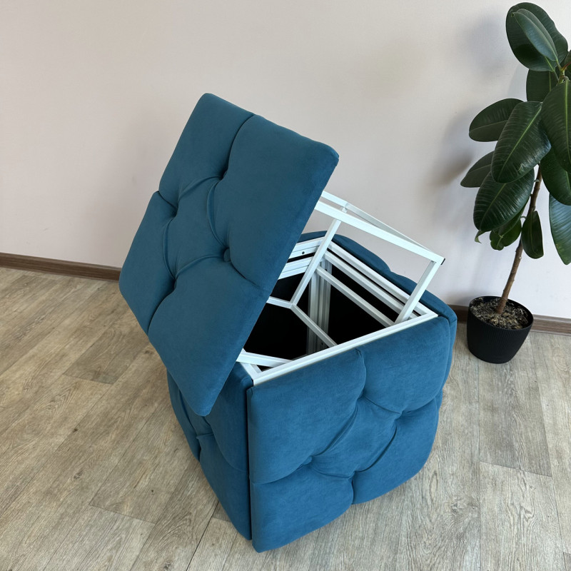 Пуф-трансформер 5в1 Остін-1 велюр бірюзовий 2-0-9003