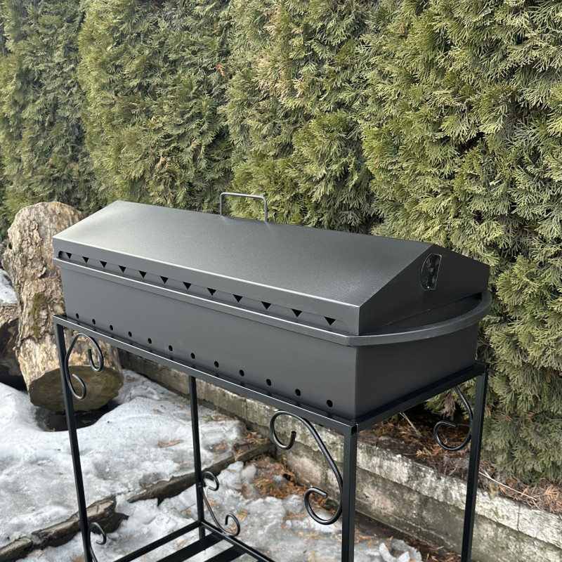 Универсальная крышка-барбекю Mzavod для мангала на 12 шампуров