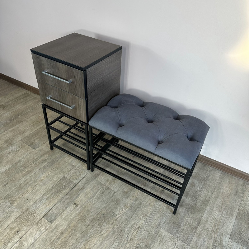 Приставна полиця для взуття Ліон на 2 полиці ріголетто темний 0-1-9005