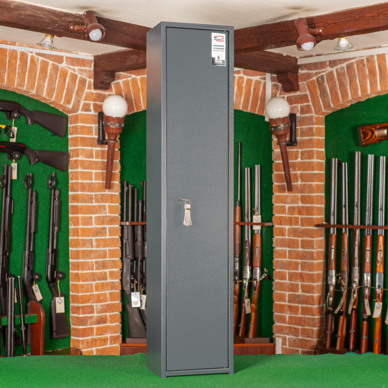 Сейф оружейный ШОС-1400, антрацитово-серый