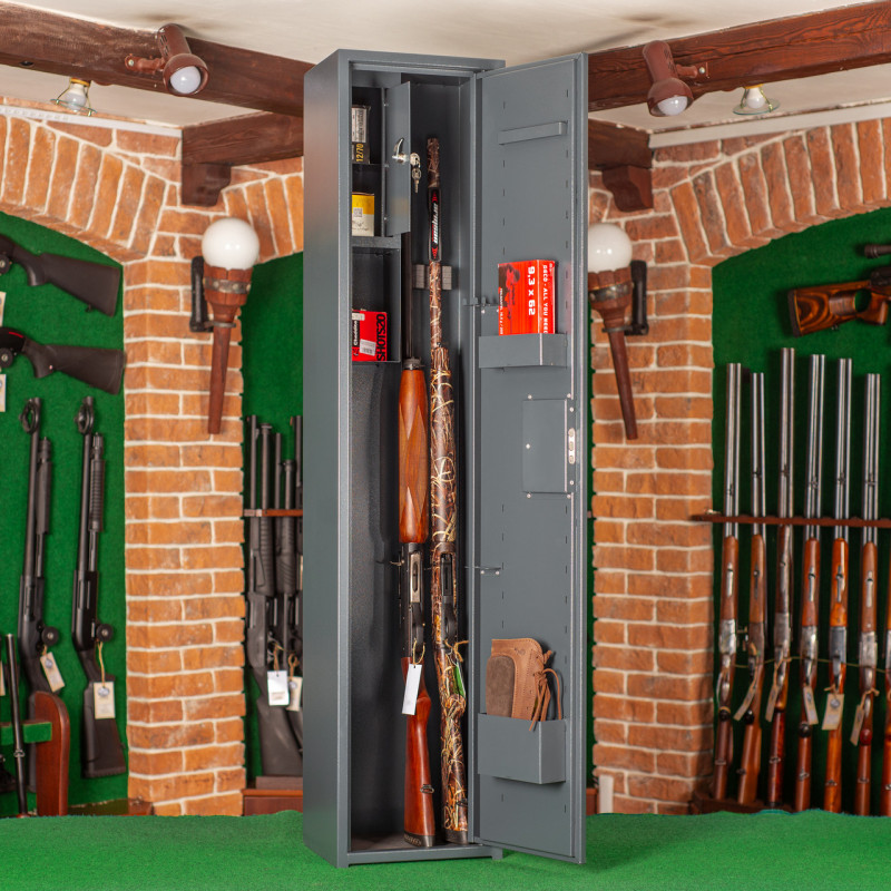 Сейф оружейный ШОС-1400, антрацитово-серый