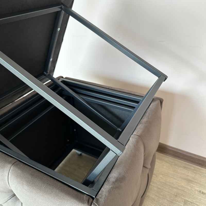 Пуф-трансформер 5в1 Mzavod Остин-1 велюр серо-коричневый 5-0-9005