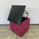Пуф-трансформер 5в1 Mzavod Остин-1 со столиком велюр красный/черный 4-5-9005