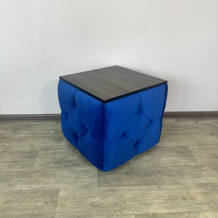 Пуф-трансформер 5в1 Mzavod Остин-1 со столиком велюр синий/риголетто темный 9-1-9003