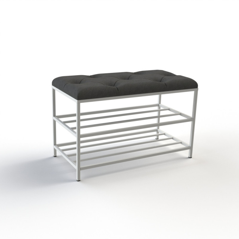 Банкетка для обуви Женева-1 70см велюр черный 10-0-9003