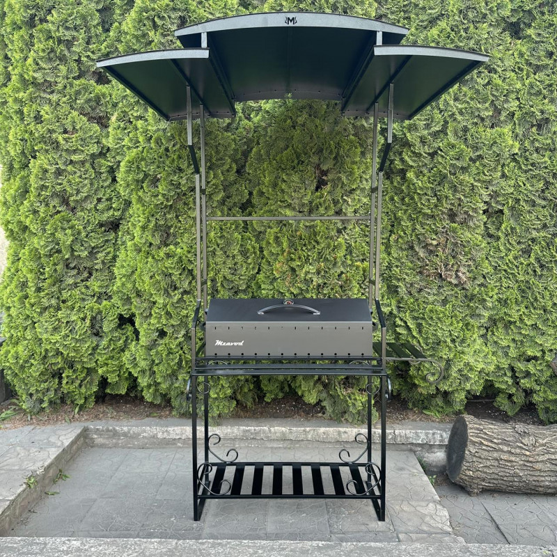 Мангал-барбекю Mzavod Зевс на 12 шампуров 3мм с крышей