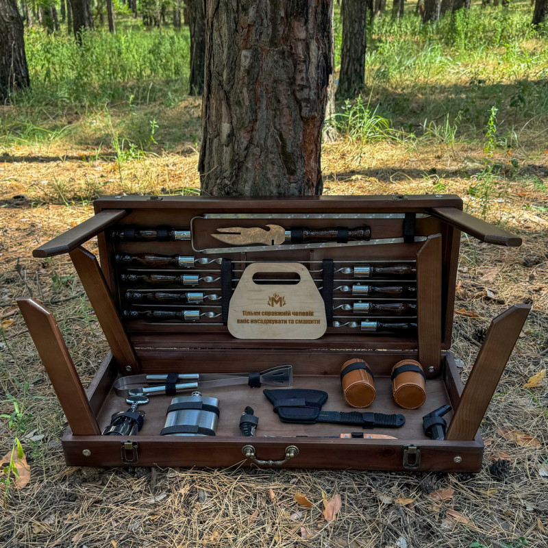 Подарочный набор Mzavod Атаман кейс-столик темный