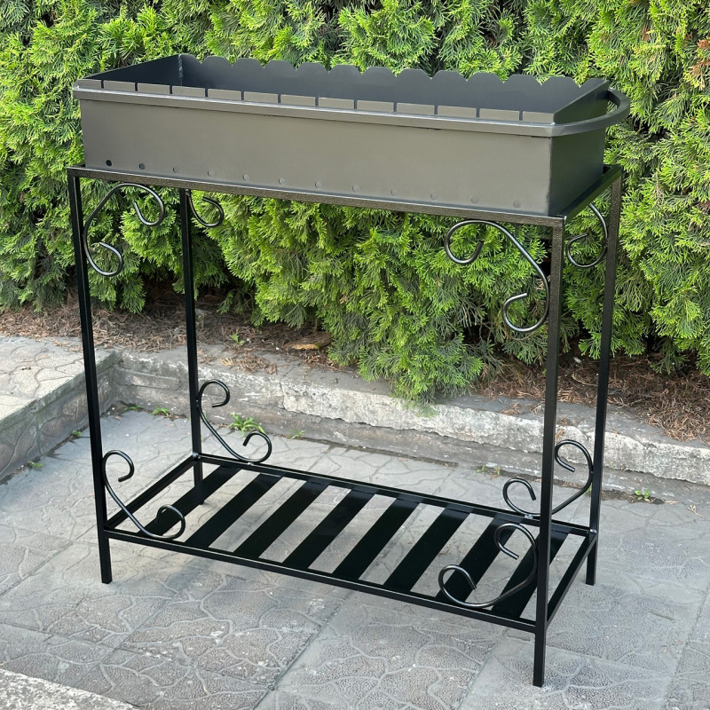 Мангал Mzavod Гефест на 12 шампуров 4мм на дровнице